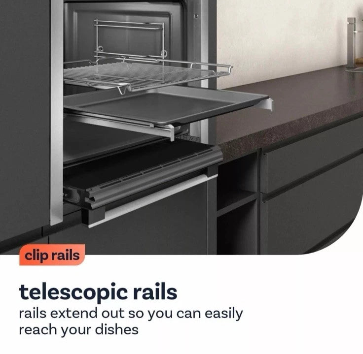 Neff B3ACE4AG3B (95) Slide & Hide® Electric Single Oven in Graphite Grey - A+ Rated (Ex Display) - HW182795