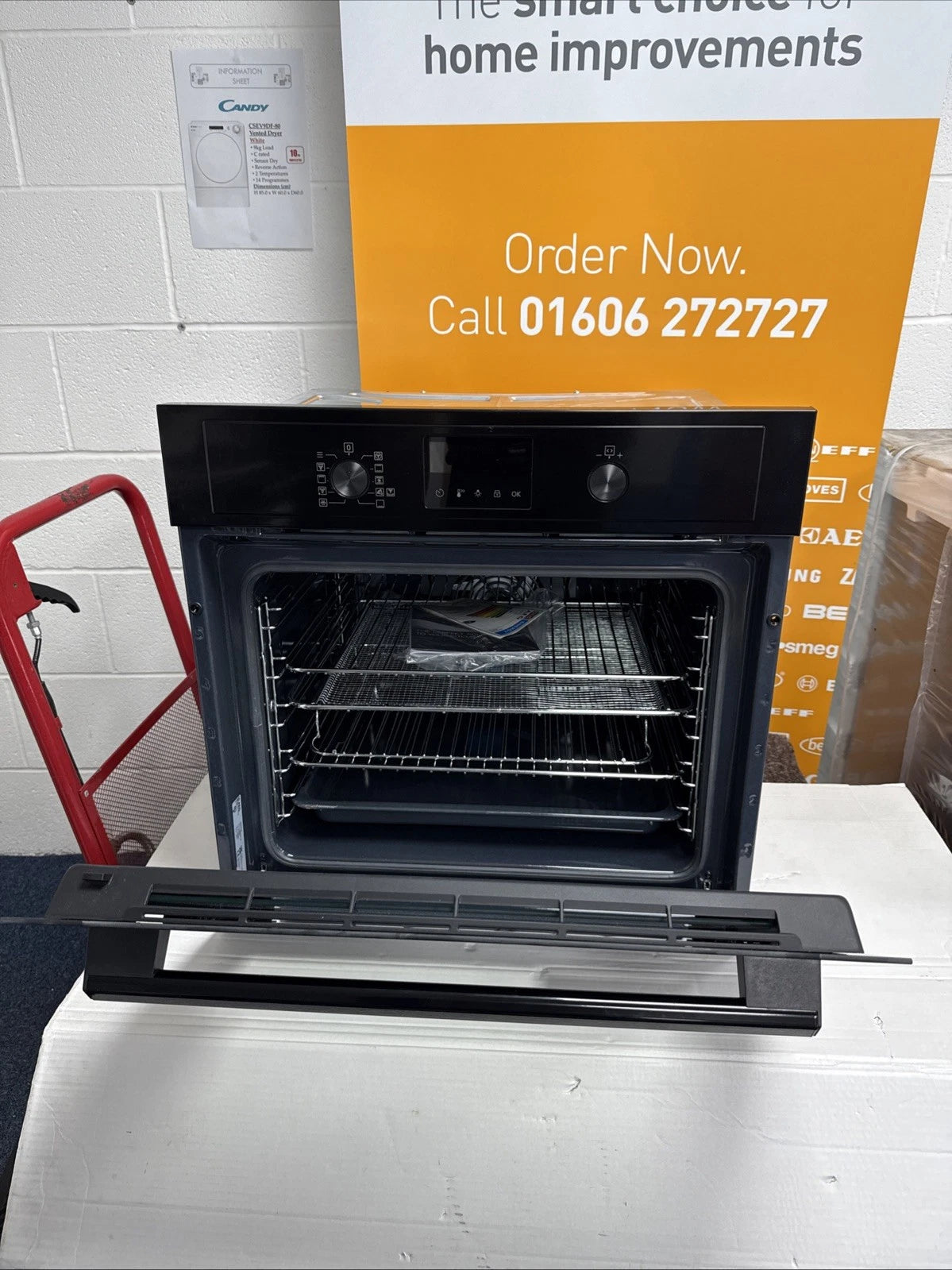 AEG 3000 BEX535A61B (45) AirFry Aqua Clean Enamel Built In Electric Single Oven in Stainless Steel - A+ Rated - (Graded) - HW182445