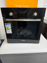 Bosch Series 2 HHF113BA0B (52) Built-In Electric Single Oven in Black with 13 Amp Plug - A Rated  - HW182852