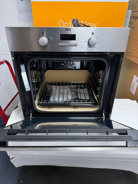 AEG BSX23101XM (38) 6000 Series SurroundCook Electric Single Oven - Stainless Steel - A Rated - 13 Amp Plug - HW182093