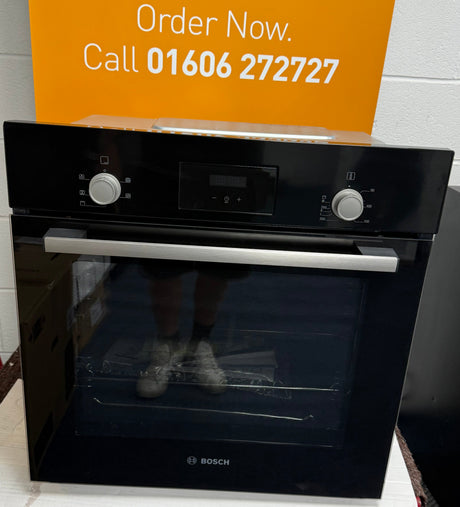 Bosch Series 2 HHF113BA0B (65) Built-In Electric Single Oven in Black with 13 Amp Plug - A Rated - (Ex Display Blemished) - HW182165