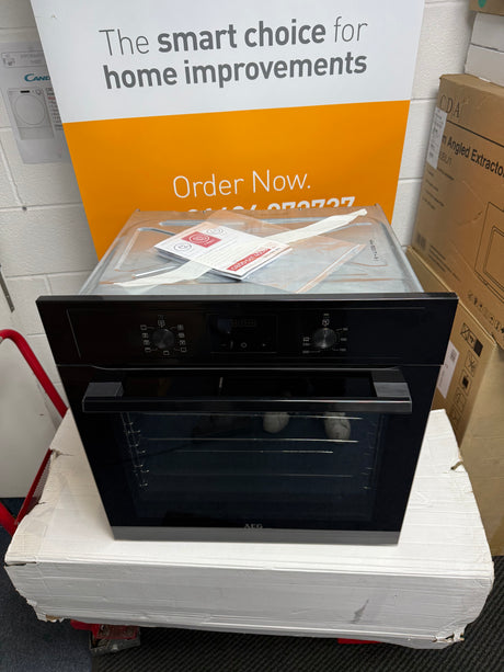 AEG BEX335011B (17) Surround Cook Built-In Electric Single Oven in Black -  A Rated - (Ex Display) - HW182117-01