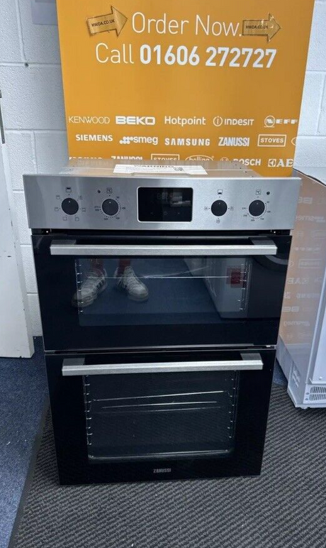 Zanussi ZKHNL3X1 (72) Built-In 59cm Electric Double Oven in Stainless Steel - A/A Rated - (Ex Display) - HW182072 - MANAGERS SPECIAL PRICE £311.20