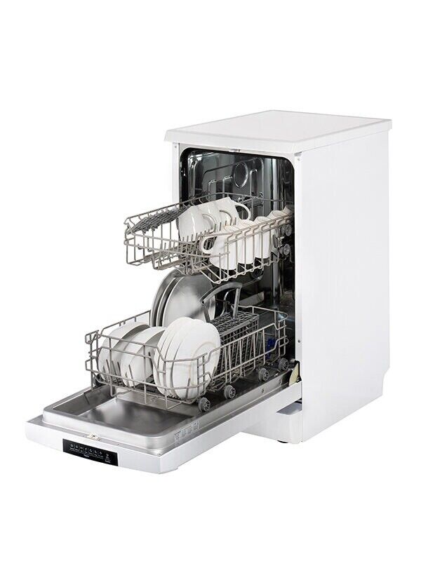 Teknix 45cm slimline free standing dishwasher TFD455W WHITE HW180743