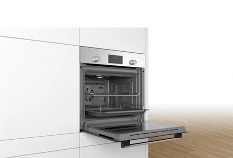 Bosch Series 2 HHF113BR0B (87) Built-In Electric Single Oven in Stainless Steel with 13 Amp Plug - A Rated - (Blemished) - HW182087