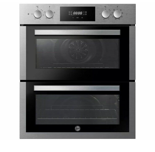 HOOVER H-OVEN 300 HO7DC3E3078IN Electric Built under Double Oven Stainless Steel Stock Photo