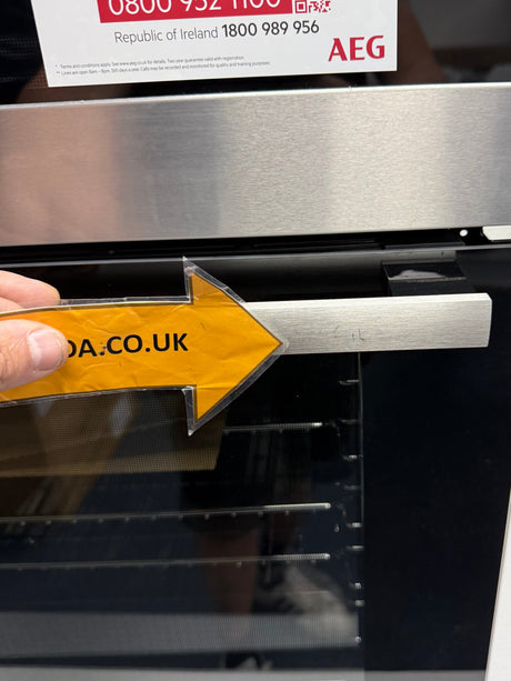 AEG 6000 DEB331010M (57) SurroundCook Clean Enamel Electric Double Built In Oven in Stainless Steel - A/A Rated - (Blemished ) - HW182457