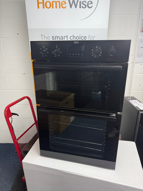 AEG 6000 DCB535060B (60) SurroundCook Electric Double Built-in Oven in Black - A/A Rated - (Ex Display) - HW182460