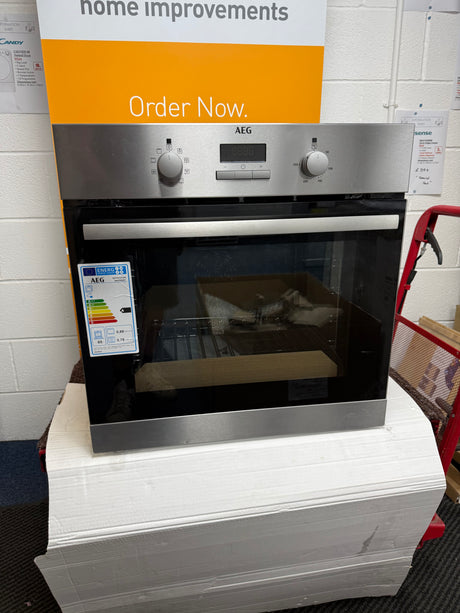 AEG BSX23101XM (50) 6000 Series SurroundCook Electric Single Oven - Stainless Steel - A Rated - 13 Amp Plug - (Ex Display) - HW182350