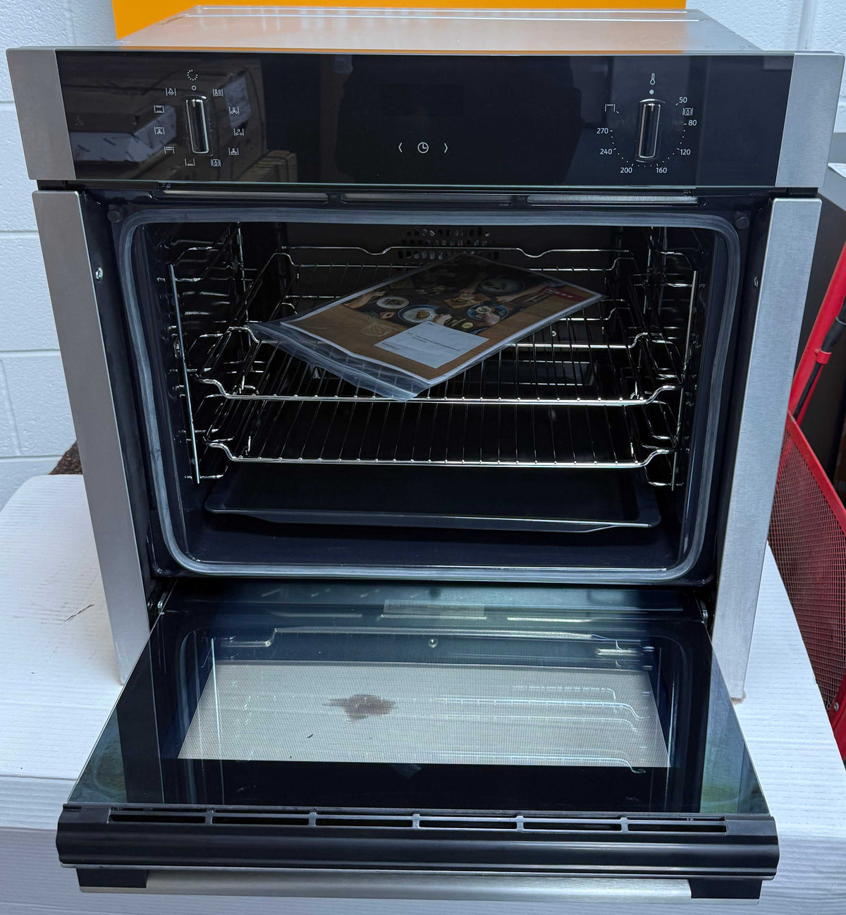 Neff N50 B3ACE4AN3B (65) Built in Slide & Hide Electric Single Oven in Stainless Steel - (Ex Display) - HW182865