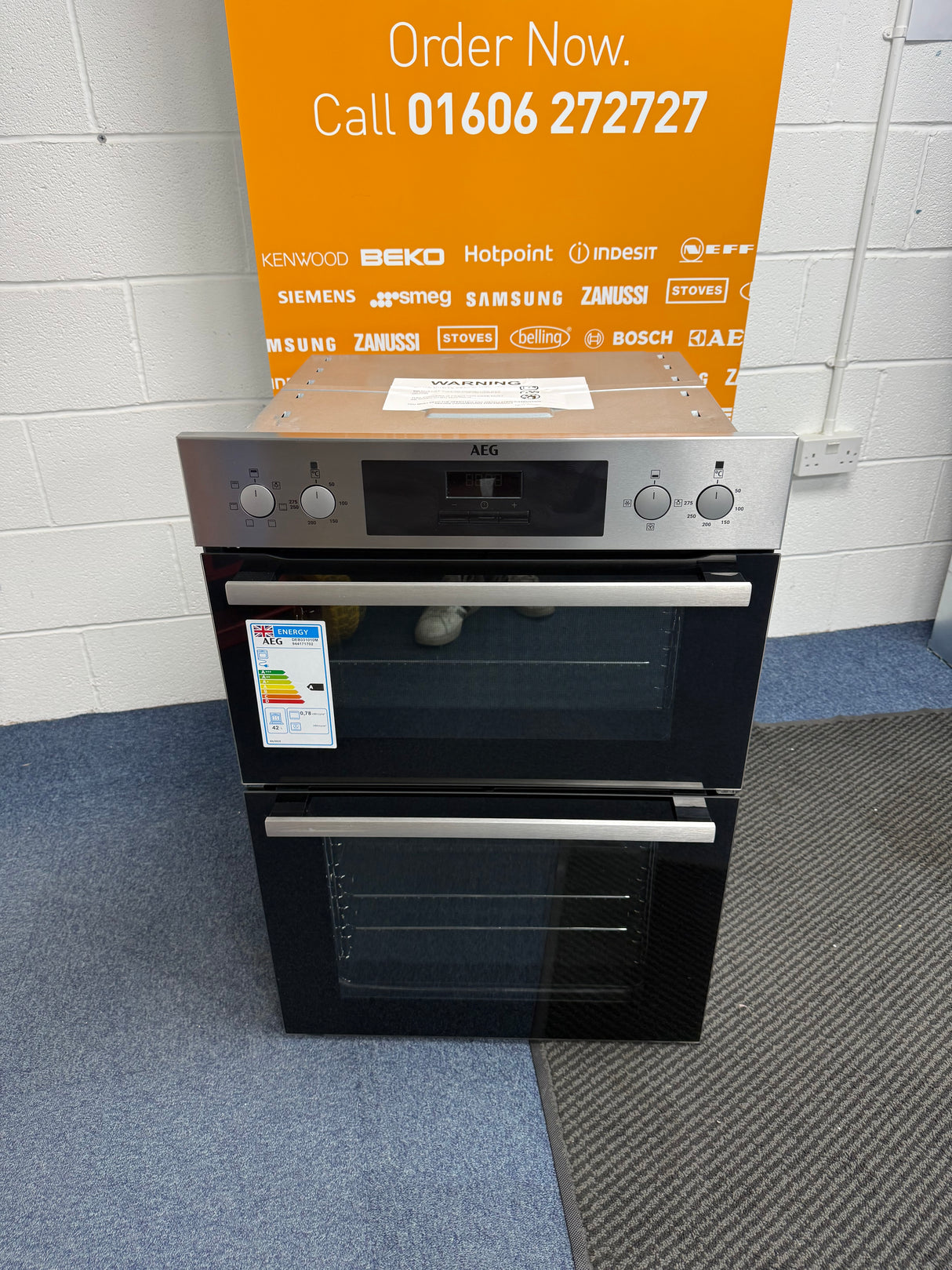 AEG 6000 DEB331010M (49) SurroundCook Clean Enamel Electric Double Built In Oven in Stainless Steel - A/A Rated - (Ex Display blemished ) - HW182549