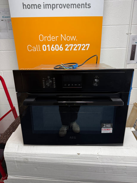 AEG KMX365060B (92) Built-In Combination Microwave Oven in Black - (Ex Display) - HW182347