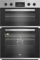 Beko RecycledNet® BBXDF22300S (86) Built In Double Oven in Silver - A/A Rated -( Ex display - HW182686