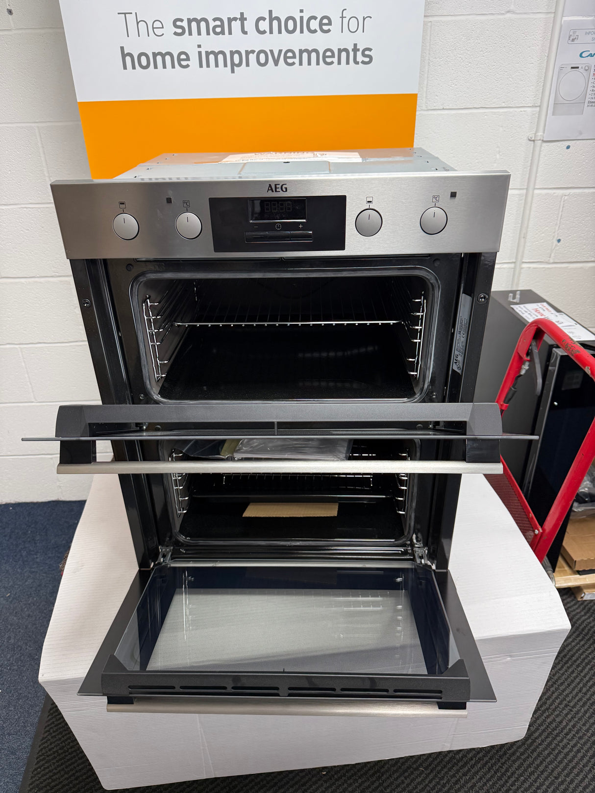 AEG 6000 Series DUB331110M (87) Built Under Electric Double Oven in Stainless Steel - A Rated - HW182499