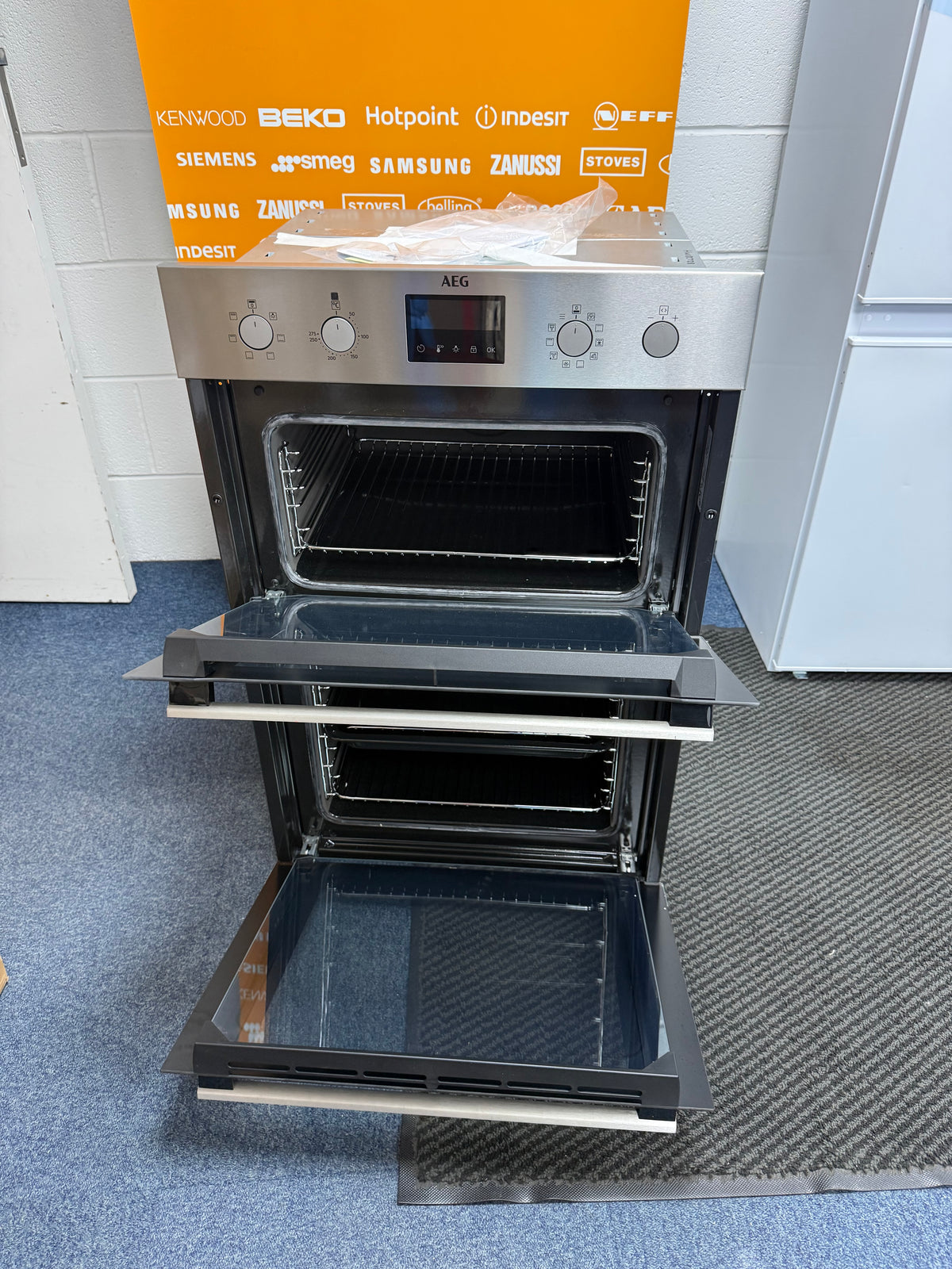 AEG 6000 Series DCB535060M (28) Double Built In Oven in Stainless Steel - A/A Rated - HW182729