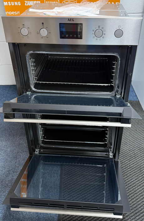 AEG 6000 Series DCB535060M (29) Double Built In Oven in Stainless Steel - A/A Rated - (Ex Display) - HW182729