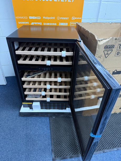 Viceroy WRWC60BKED.3 (25) 46 Bottle Dual Zone 60cm Undercounter Wine Cooler Fridge (Tatty box) - HW182625