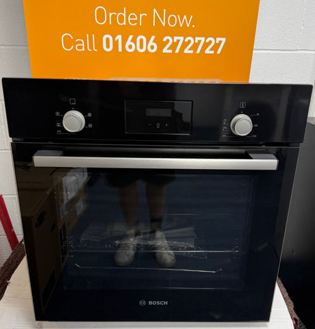 Bosch Series 2 HHF113BA0B (65) Built-In Electric Single Oven in Black with 13 Amp Plug - A Rated - (Ex Display Blemished) - HW182165