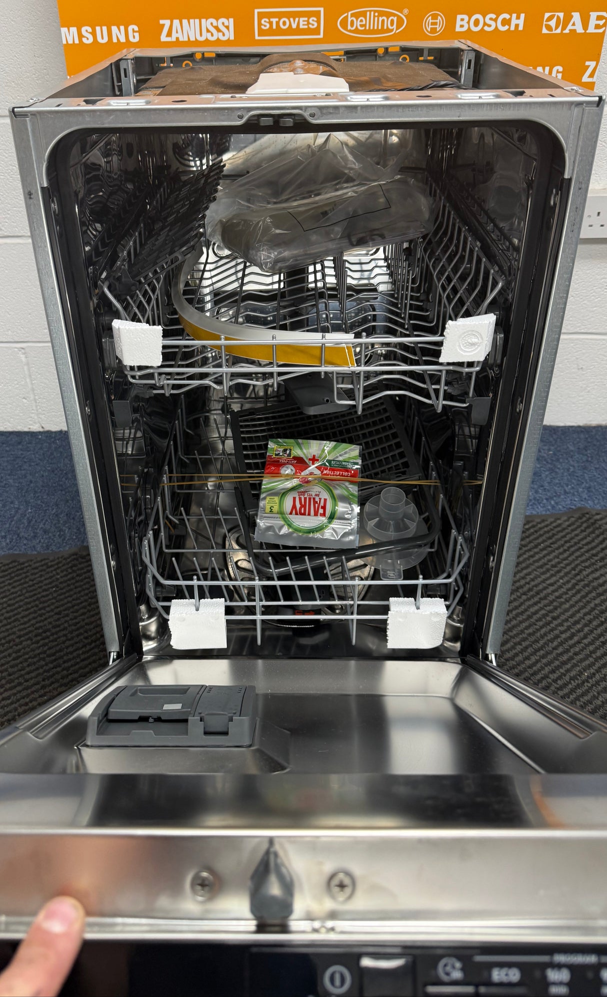 AEG FSX51407Z (73) Series 5000 AirDry 45cm Integrated Slimline Dishwasher with Black Control Panel - (Ex Display) - HW182573