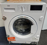 Beko WTIK94121F (67) Integrated 9KG 1400 Spin Washing Machine in White - A Rated - (Ex Display Graded) - HW182767