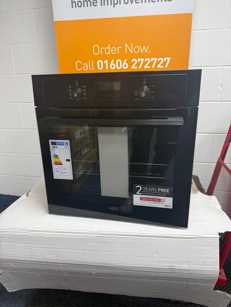 AEG BEX335011B (10) 3000 Series SurroundCook Built-in Electric Single Oven in Black - A Rated - (Ex Display) - HW182210