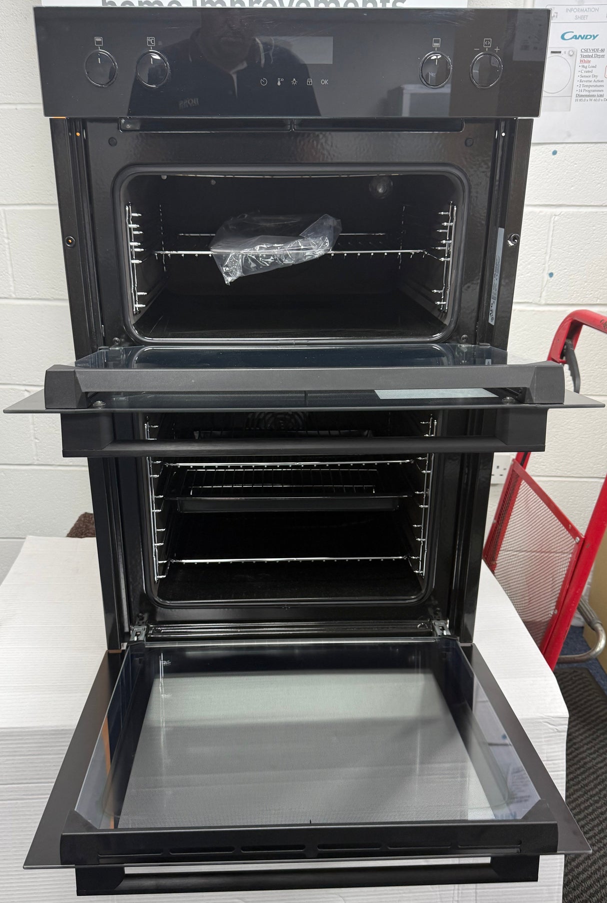 AEG 6000 Series DCE531160B (36) Built-in Electric Double Oven in Black - 61L/42L - A/A Rated - (Ex Display)- HW182536