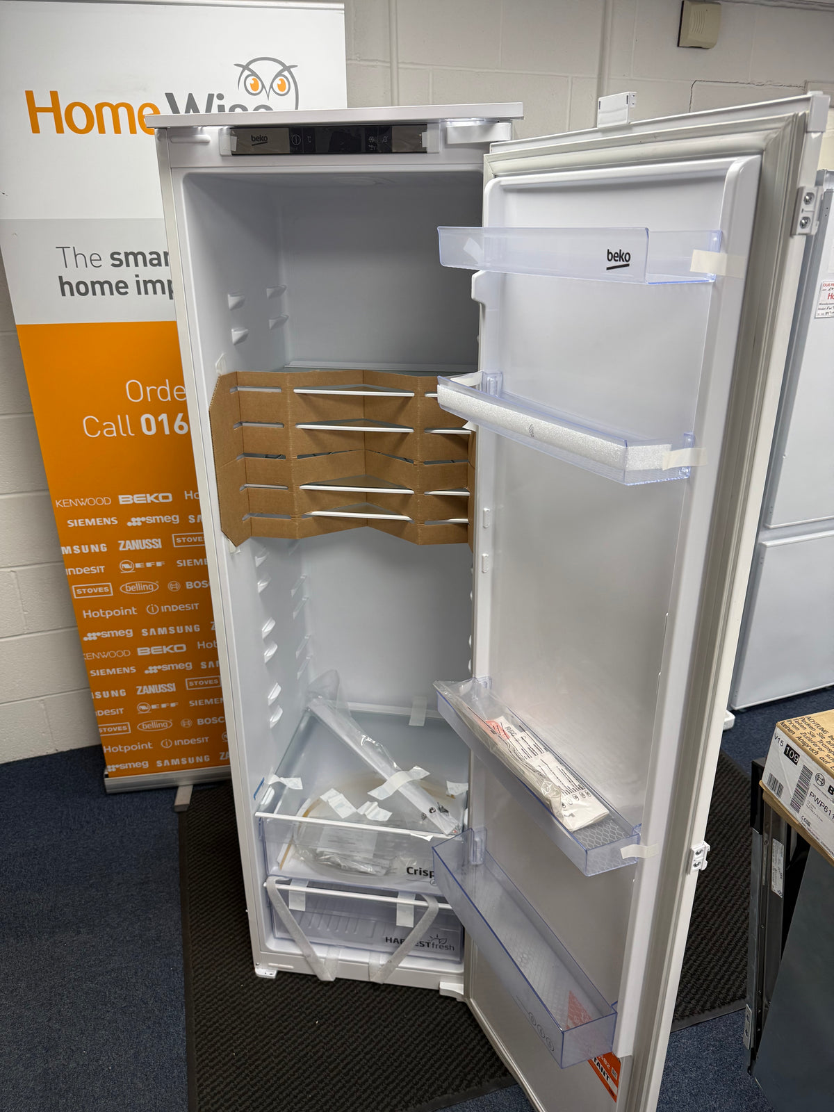 Beko BLSD4V577 (78) Built In HarvestFresh™ Tall Larder Fridge - 309 Litres - E Rated - (Ex Display) - HW182778