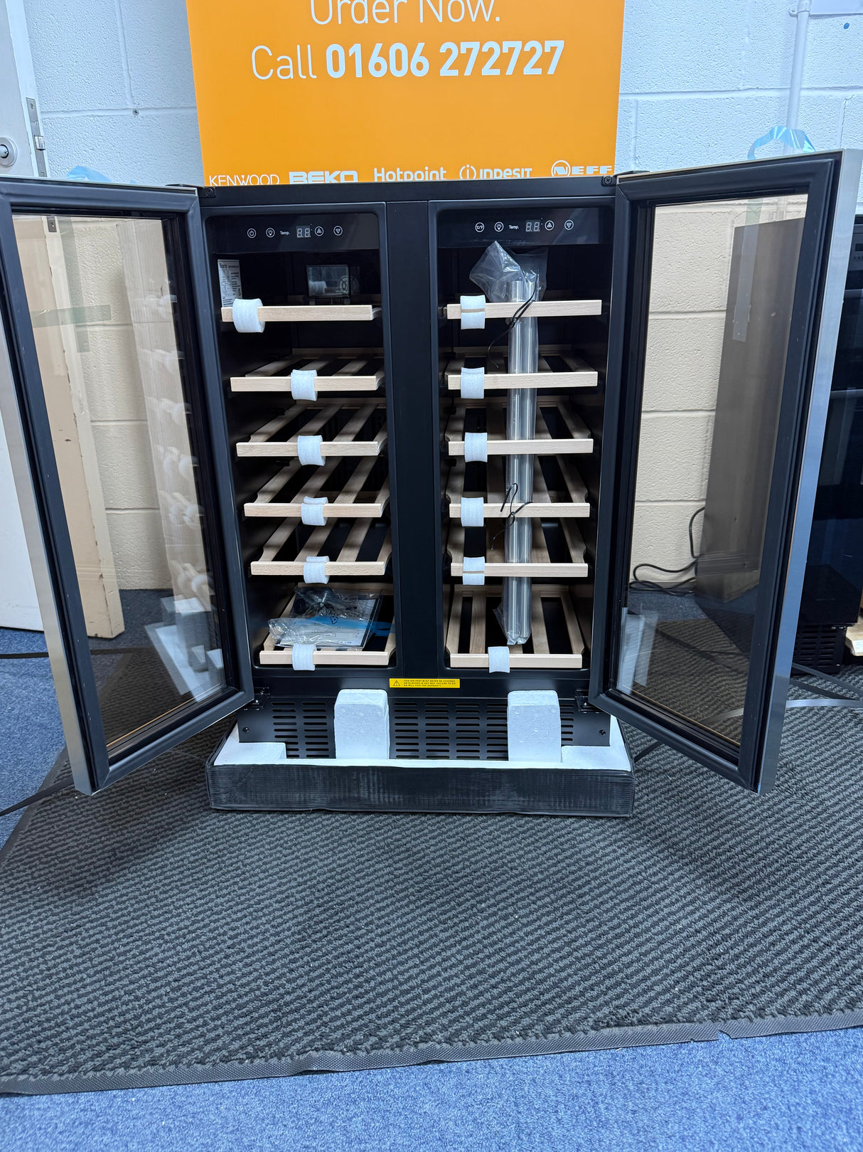 Viceroy WRWC60DDSSED Double Door 60cm Wine Cooler Fridge stainless steel - (NEW ) - HW182476
