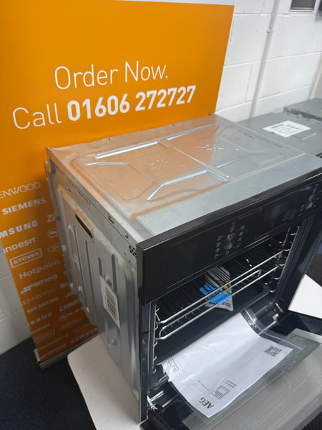 AEG BEX335011B (61) 3000 Series Surround Cook Built-in Electric Single Oven in Black - A Rated - (Ex Display) - HW182461