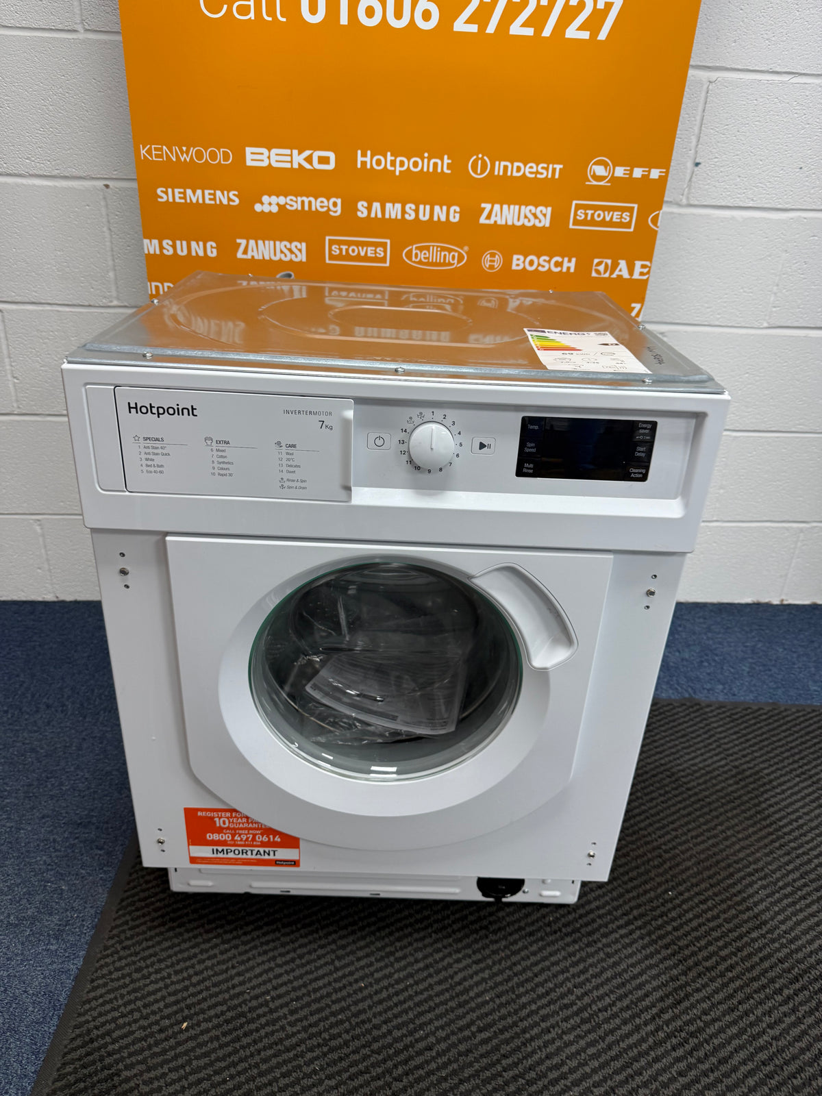 Hotpoint BI WMHG 71483 UK N (94) 7KG 1400RPM Integrated Washing Machine ex display - HW182694