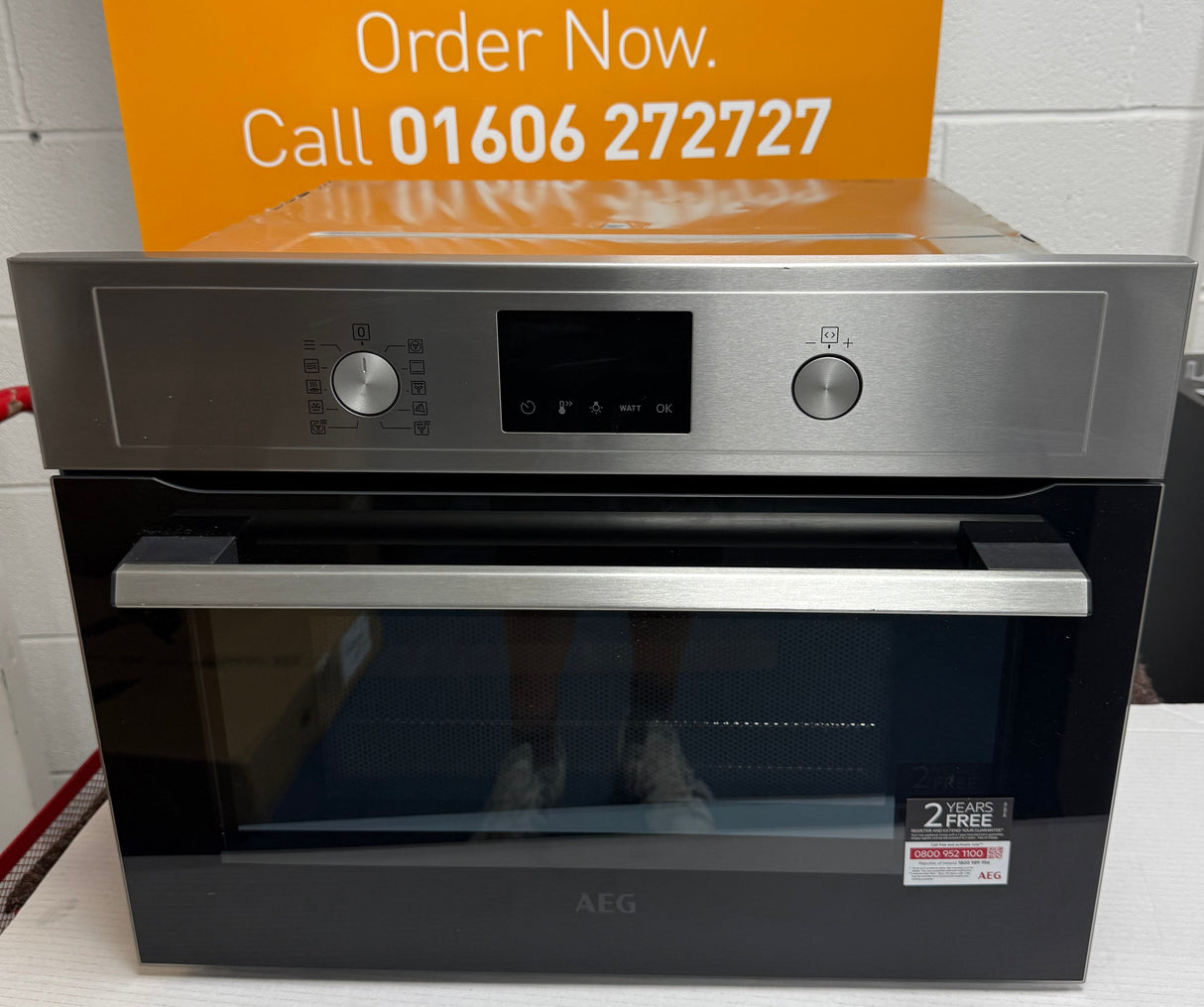 AEG KMX365060M (77) Built-In Combination Microwave Oven in Stainless Steel - (Blemished) - HW182477