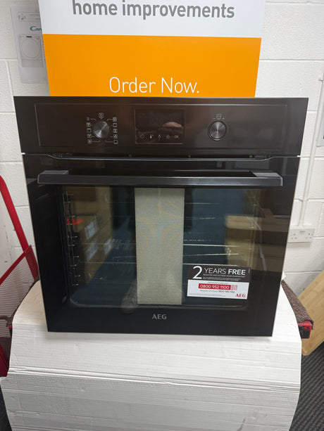 AEG BPX535061B (20) Built-In Electric Single Oven with Pyrolytic Self Cleaning in Black - A Rated - (Ex Display) - HW182320