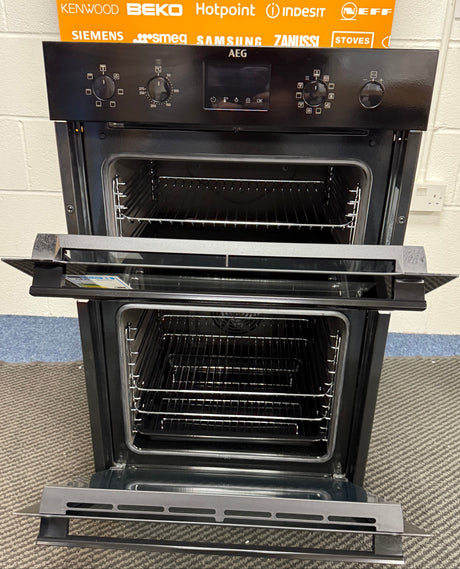 AEG 6000 DCB535060B (65) Surround Cook Double Built-in Oven in Black - A/A Rated - (Ex Display ) - HW182565