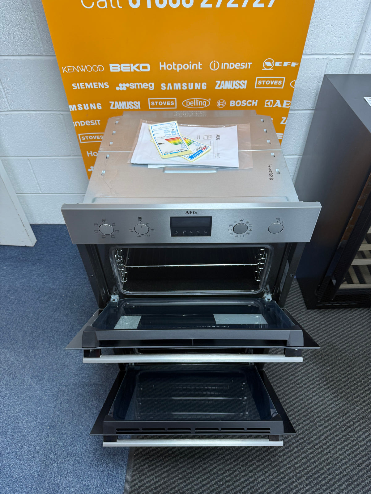AEG 6000 Series DCB535060M (58) Double Built In Oven in Stainless Steel - A/A Rated - (Ex Display blemished ) - HW182558