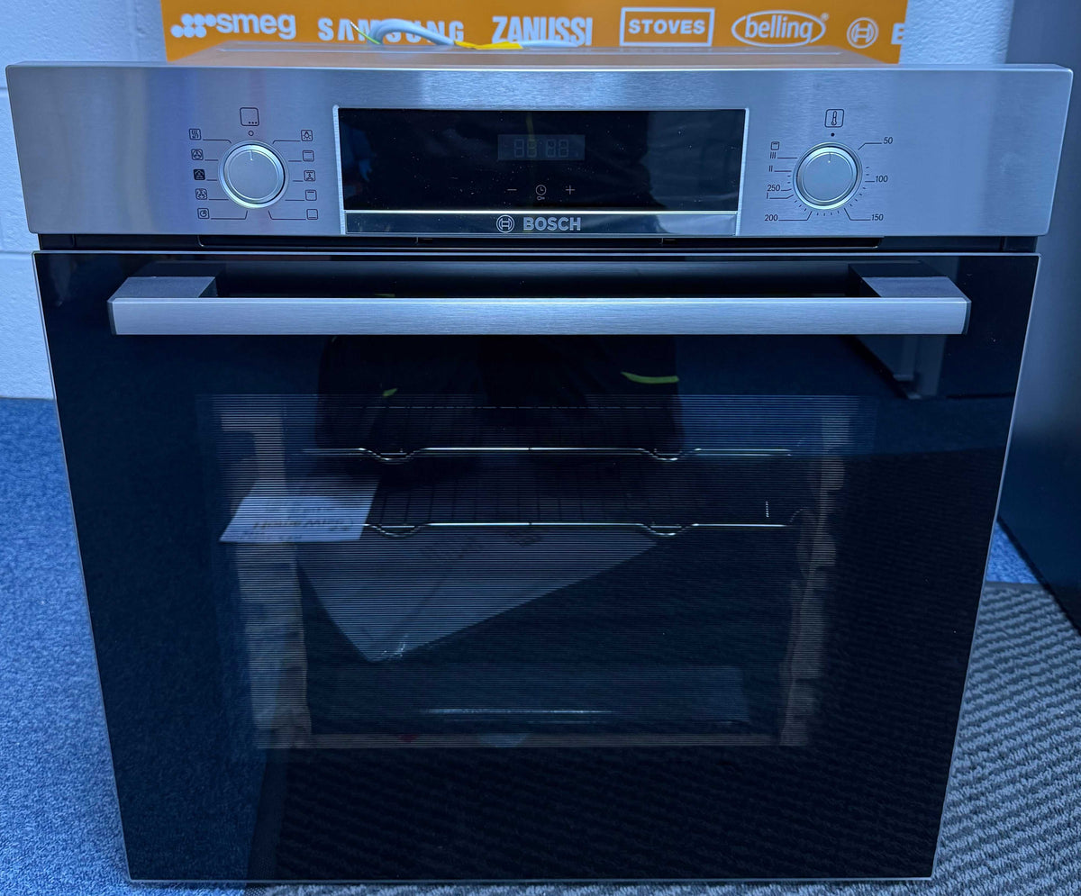 Bosch Series 4 HQA534BS3B (02) Built In Electric Single Oven with added Steam Function in Stainless Steel - A+ Rated - (Ex Display) - HW182154-02