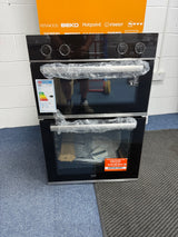 Beko BBXDF25300X Electric Double Built-in Oven in Black & Stainless Steel - A/A Rated - Ex display HW182604