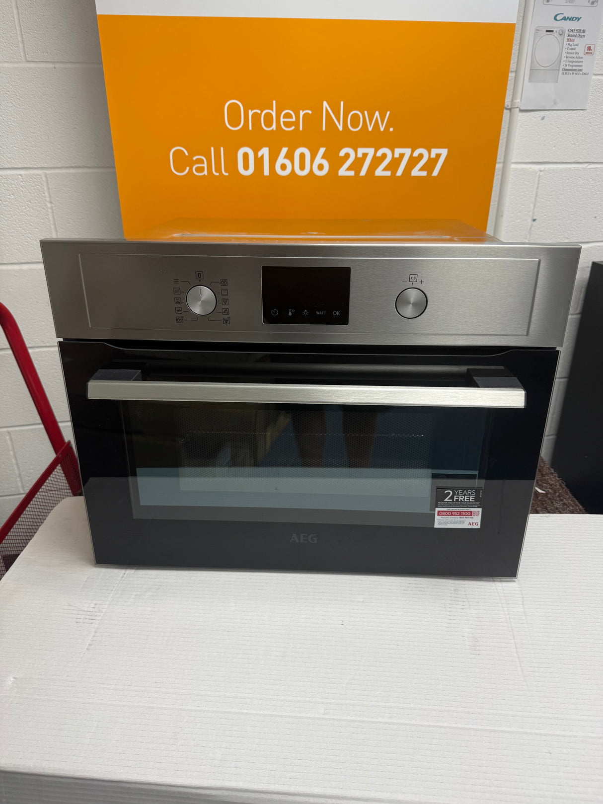 AEG KMX365060M (64)Built-In Combination Microwave Oven in Stainless Steel - (EX DISPLAY) - HW182464
