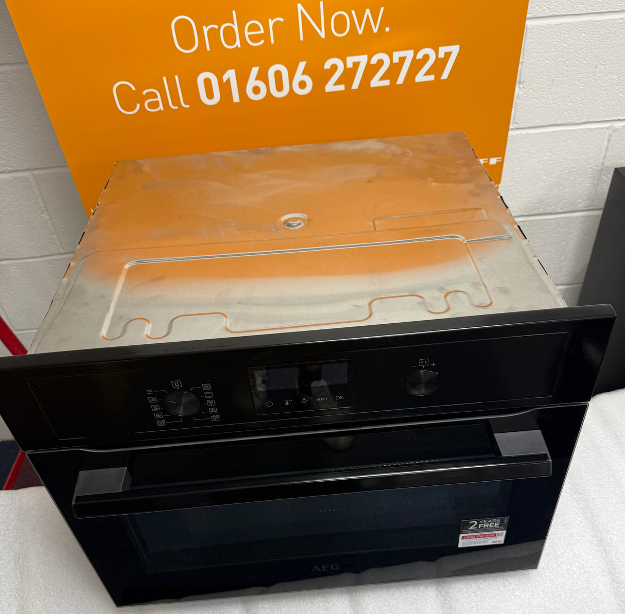 AEG KMX365060B (70) Built-In Combination Microwave Oven in Black - (Ex Display) - HW182470