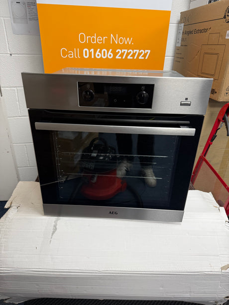 AEG BES355010M (39) 6000 Series SteamBake Electric Single Oven in Stainless Steel - (Ex Display) - HW182139