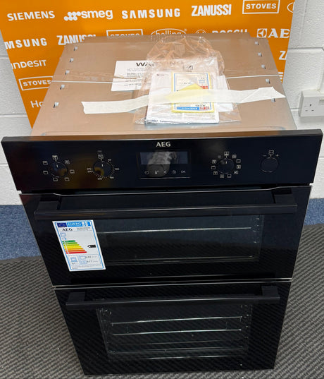 AEG 6000 DCB535060B (65) Surround Cook Double Built-in Oven in Black - A/A Rated - (Ex Display ) - HW182565