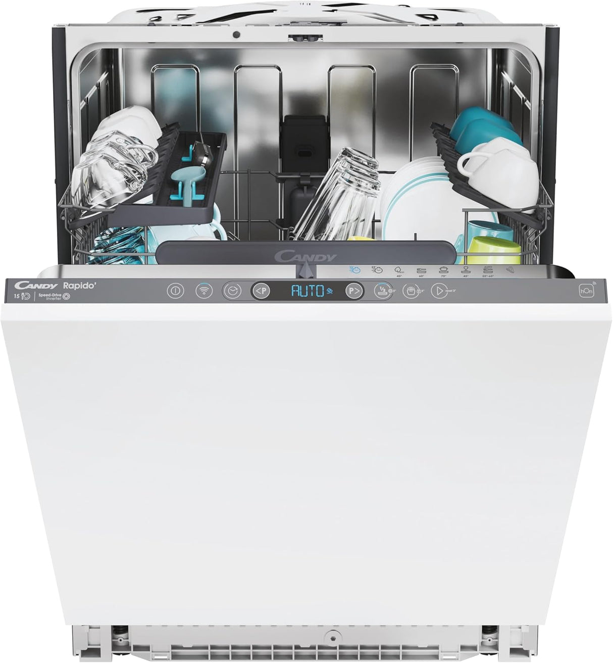 Candy Rapido CI 5D6F0MA-80 15 Place Settings Full-size Integrated Dishwasher - D Rated - POHW0143
