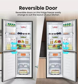 Hisense RB327N4WBE 55cm Wide 182.5cm Tall Fridge Freezer in Black