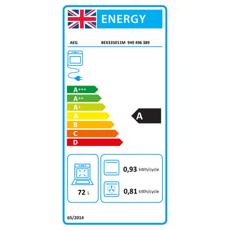 AEG BEX335011M (17) SurroundCook Built-in Electric Single Oven with Aqua Clean in Stainless Steel - A Rated - (Blemished) - HW181817 - MANAGERS SPECIAL PRICE £215.20
