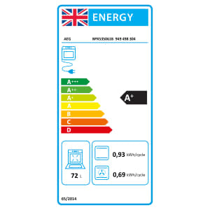 AEG BPX535061B (94) Built-In Electric Single Oven with Pyrolytic Self Cleaning in Black - A Rated - HW181894