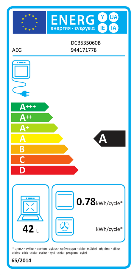 AEG 6000 DCB535060B (65) Surround Cook Double Built-in Oven in Black - A/A Rated - (Ex Display ) - HW182565