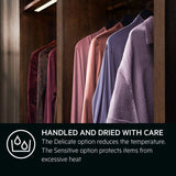 AEG TR718L2B 7000 8KG SensiDry® Heat Pump Tumble Dryer in White - A++ Rated Stock Photo delicate drying