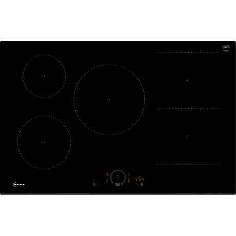 Neff T58FHW1L0 N70 80cm 5-Zone Induction Hob with Twist Touch® from HomeWise Appliances. Stock photo of the glass ceramic surface.