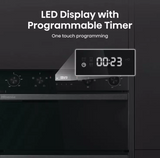 Hisense BID914221ADBG Double Built In Oven In Black - Air Fry - A Rated - Refurbished stock Photo led display and timer
