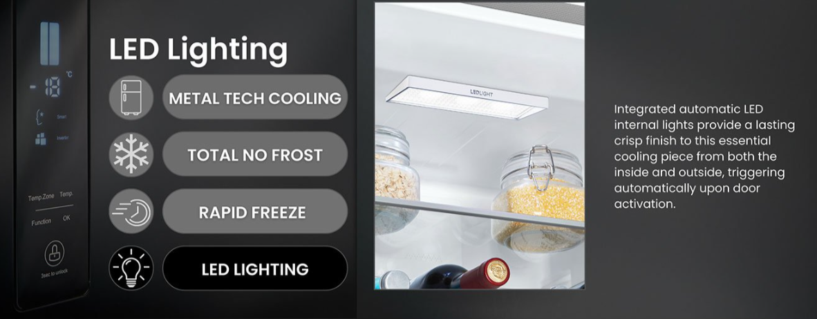 Teknix TH60TNFX 274L Total No Frost Single Door Freezer in Brushed Seel - E Rated - POHW0073 **(Suitable for Garage Use -15°C)**