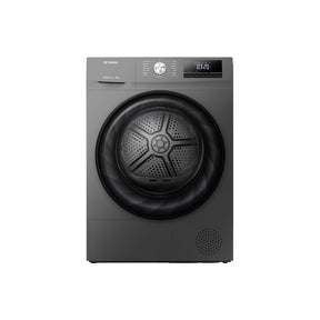Teknix TKHP8HS 8KG Heat Pump Dryer in Titanium - A++ Rated stock photo front of the dryer.